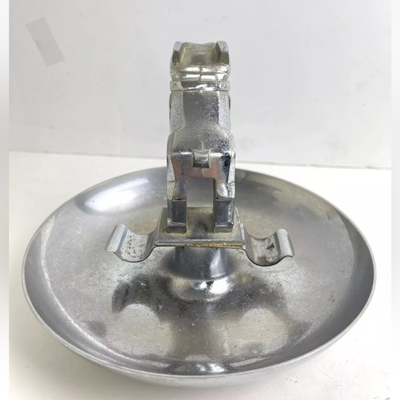 Vintage MACK Bulldog Chrome 7" CIGAR ASHTRAY - Picture 7 of 8